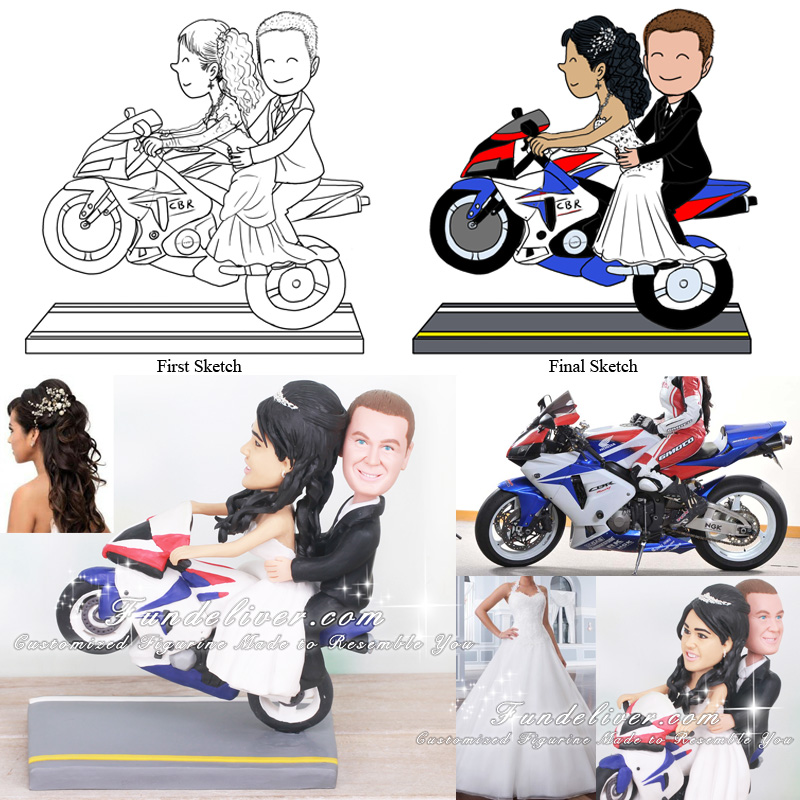 biker cake topper